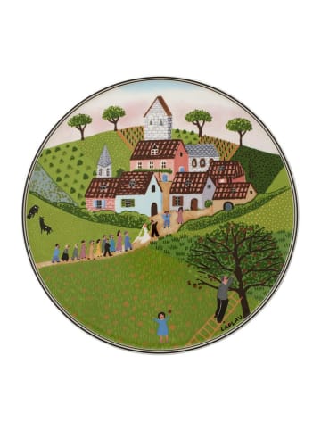 Villeroy & Boch Tortenplatte Charm & Breakfast Design Naif in Weiß-Bunt ø 29,5 cm in weiß-bunt