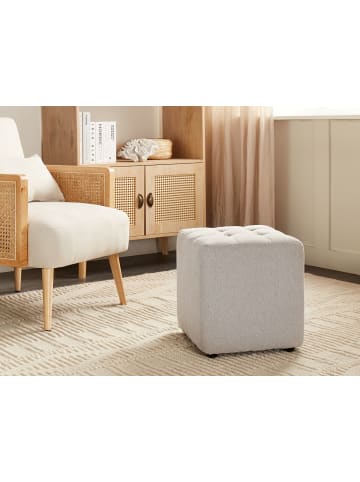 Beliani Pouf KANSAS in Grau - (W) 38 x (H) 39 x (L) 38 cm