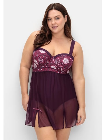 sheego by Joe Browns Badekleid in beere-gemustert