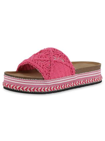 VAN HILL Pantoletten Brittany in Fuchsia