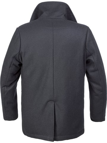 Brandit Jacke "Pea Coat" in Schwarz