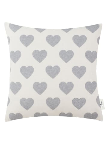 Tom Tailor TT Kissenhülle Hearts grau - 45 x 45 cm in Grau