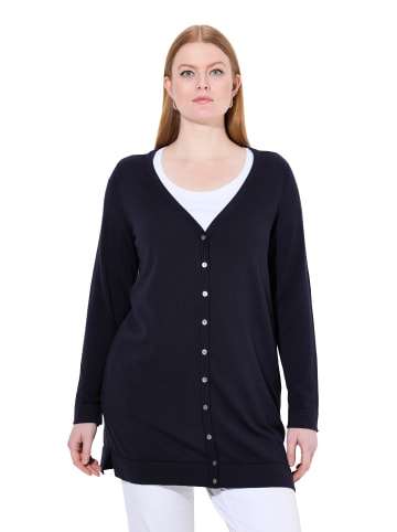 Ulla Popken Strickjacke in dunkles marine