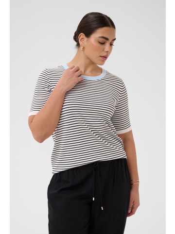 KAFFE curve Strickpullover KClizzy Regular fit in Chalk Midnight Fine Stripe