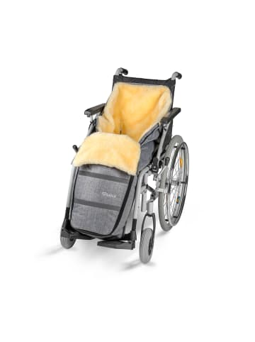 Kinderhaus Blaubär Rollstuhl Lammfell Fusssack black-melange TOP