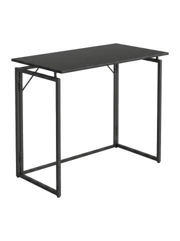relaxdays Schreibtisch in Schwarz - (B)100 x (H)74 x (T)50 cm