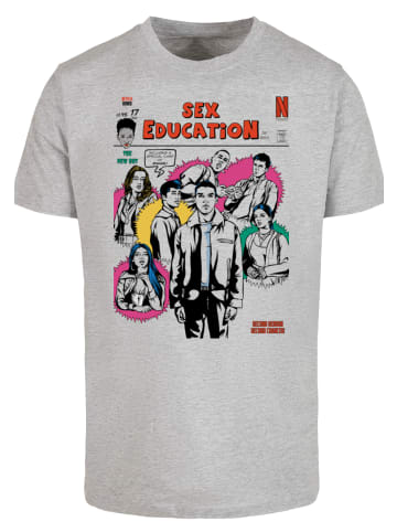 F4NT4STIC T-Shirt Sex Education Magazine Cover Netflix TV Series in grau meliert