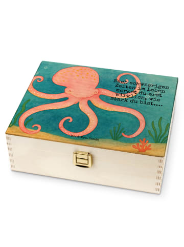 Mr. & Mrs. Panda Teebox Tintenfisch Design mit Spruch in Weiß