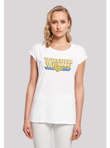 F4NT4STIC T-Shirt DC Comics Superhelden Wonder Woman Crackle Logo in weiß