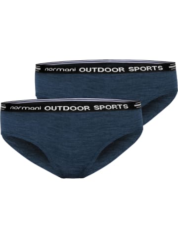 Normani Outdoor Sports 2er Pack Damen Merino Slip Albury in Navy