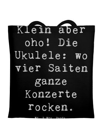 Mr. & Mrs. Panda Tasche Spruch Ukulele Magie mit Spruch in Schwarz