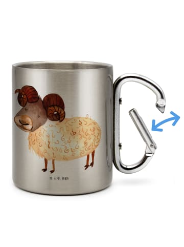Mr. & Mrs. Panda Becher Sternzeichen Widder ohne Spruch in Silber