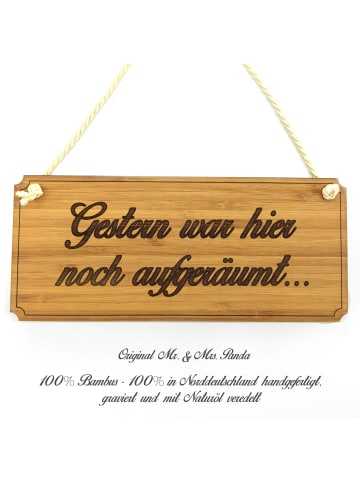 Mr. & Mrs. Panda Türschild Gestern war hier noch... mit Spruch in Keine Angabe