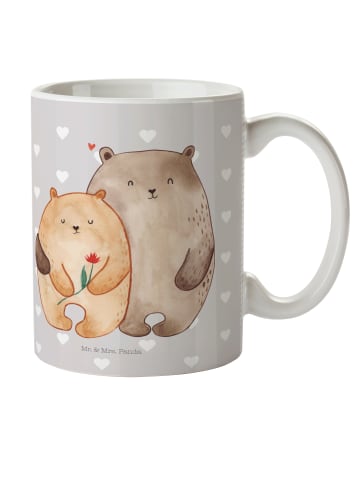 Mr. & Mrs. Panda Kindertasse Bären Liebe ohne Spruch in Grau Pastell