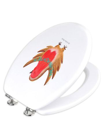 Mr. & Mrs. Panda Toilettendeckel Rotkehlchen Weihnachten ohne Sp... in Weiß