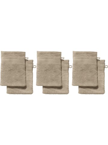 REDBEST Waschhandschuh 6er-Pack Chicago in taupe