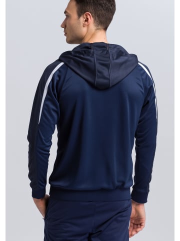 erima Liga 2.0 Trainingsjacke mit Kapuze in new navy/dark navy/weiss