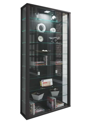 ebuy24 Vitrinenschrank LumoMaxi 5 Schwarz 59 x 18 cm