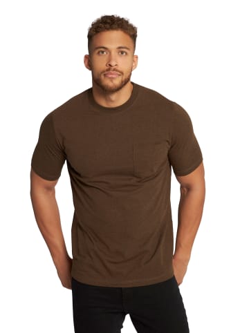 JP1880 Kurzarm T-Shirt in taupe melange