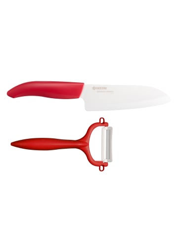 Kyocera Keramikmesser und -schäler Cut&Peel in rot