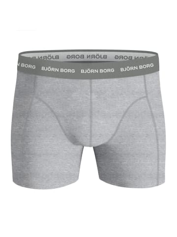 Björn Borg Boxershort 5er Pack in Schwarz/Dunkelblau/Hellgrau/Gün/Blätter