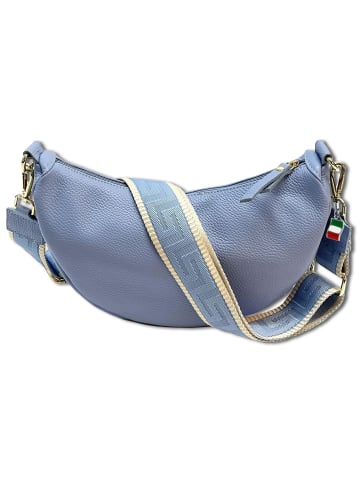 Florence Florence Umhängetasche, Citytasche Leder hellblau ca. 33cm