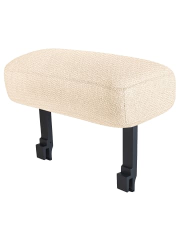 home24 home24 Outdoor-Armlehne - Schwarz - Olefin & Aluminium - 25 x 38 x 53 cm in Beige
