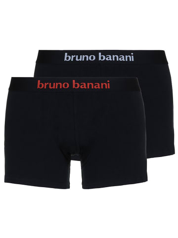 Bruno Banani Boxershort 2er Pack in Schwarz/Logo