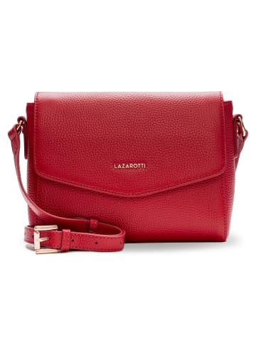 Lazarotti Bologna Leather Umhängetasche Leder 22 cm in red