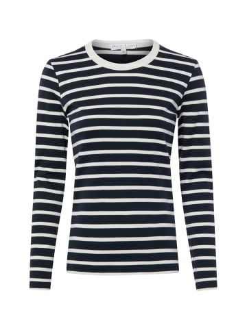Marie Lund Langarmshirt in marine weiß