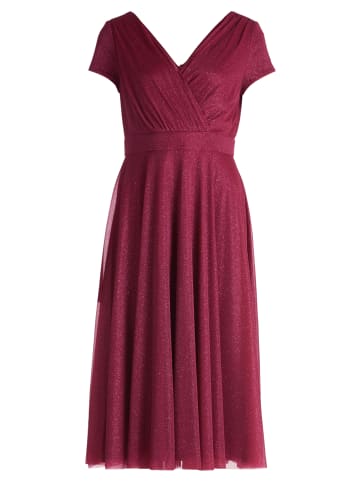 Vera Mont Cocktailkleid im Glitzer-Look in Rot/Grau
