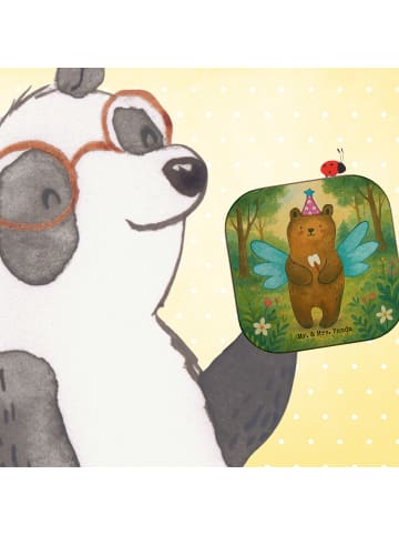 Mr. & Mrs. Panda Quadratischer Untersetzer Bär Zahnfee Design oh... in Weiß