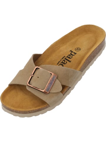 Palado Pantoletten Tinos Premium Leather in Beige