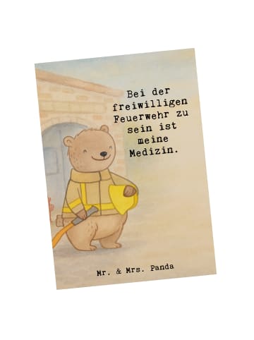 Mr. & Mrs. Panda einzelkarte Bär Freiwillige Feuerwehr Design mi... in Weiß