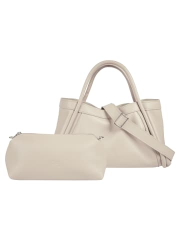 Cluty Handtasche 2 in 1 echt Leder in beige