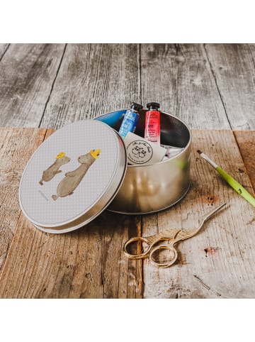 Mr. & Mrs. Panda Keksdose Bären mit Hut ohne Spruch in Grau Pastell