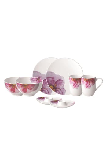 Villeroy & Boch Fruehstuecks Set 8tlg. EC Rose Garden in weiß