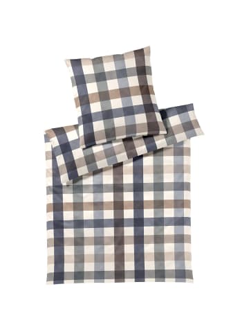 Elegante Bettwäsche Kuschel Karo in multi blau