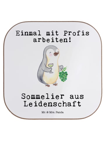 Mr. & Mrs. Panda Tassenuntersetzer Sommelier Leidenschaft mit Sp... in Weiß