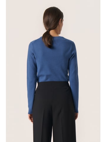 Soaked in Luxury Strickpullover SLSpina Gerade Passform in Ensign Blue
