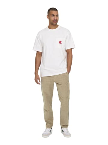 Only&Sons Jogginghose ONSLINUS TAP CORDUROY 0185 PANT tapered in Grau