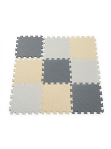 relaxdays 9.tlg. Puzzlematten Set in Mehrfarbig - (B)30 x (T)30 cm