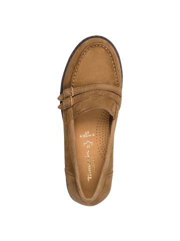 Tamaris WIDE FIT Slipper in CAMEL SUEDE