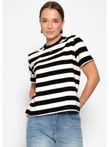 SASSYCLASSY T-Shirt mit Blockstreifen in Schwarz