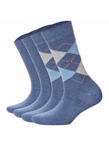 Burlington Socken 4er Pack in Blau