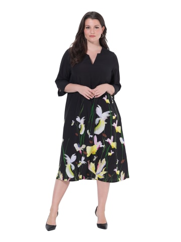 Ulla Popken Midikleid in schwarz