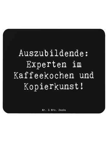 Mr. & Mrs. Panda Mauspad Spruch Auszubildende Kaffeekünstler mit... in Schwarz