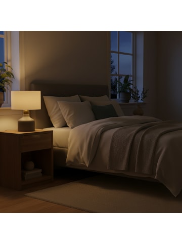 relaxdays Tischlampe in Grau/ Weiß - (H)35 x Ø 25 cm