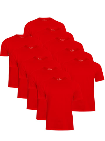 Cotton Prime® 10er Pack T-Shirt O-Neck - Tee in Rot