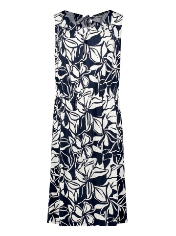 Betty Barclay Sommerkleid mit Rundhalsausschnitt in Dunkelblau/Weiß